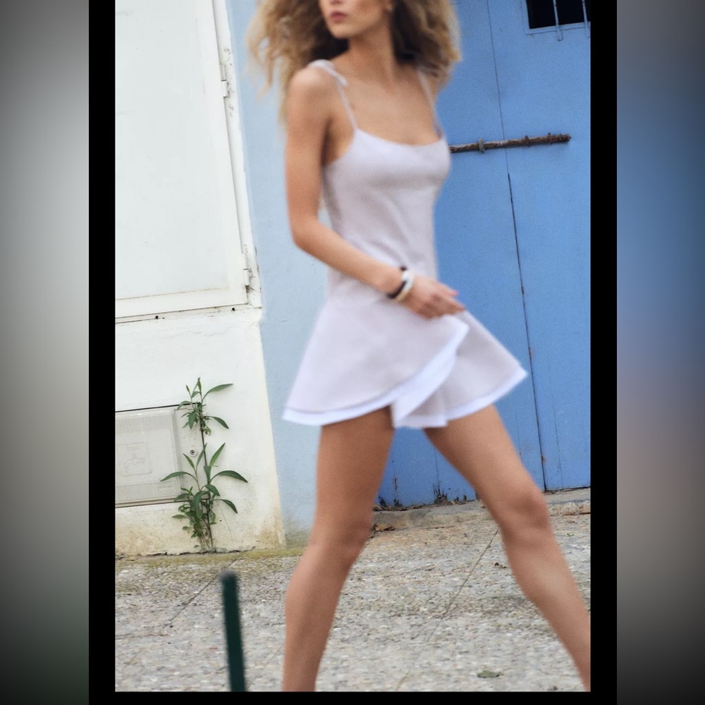 Zara White Mini Dress size medium